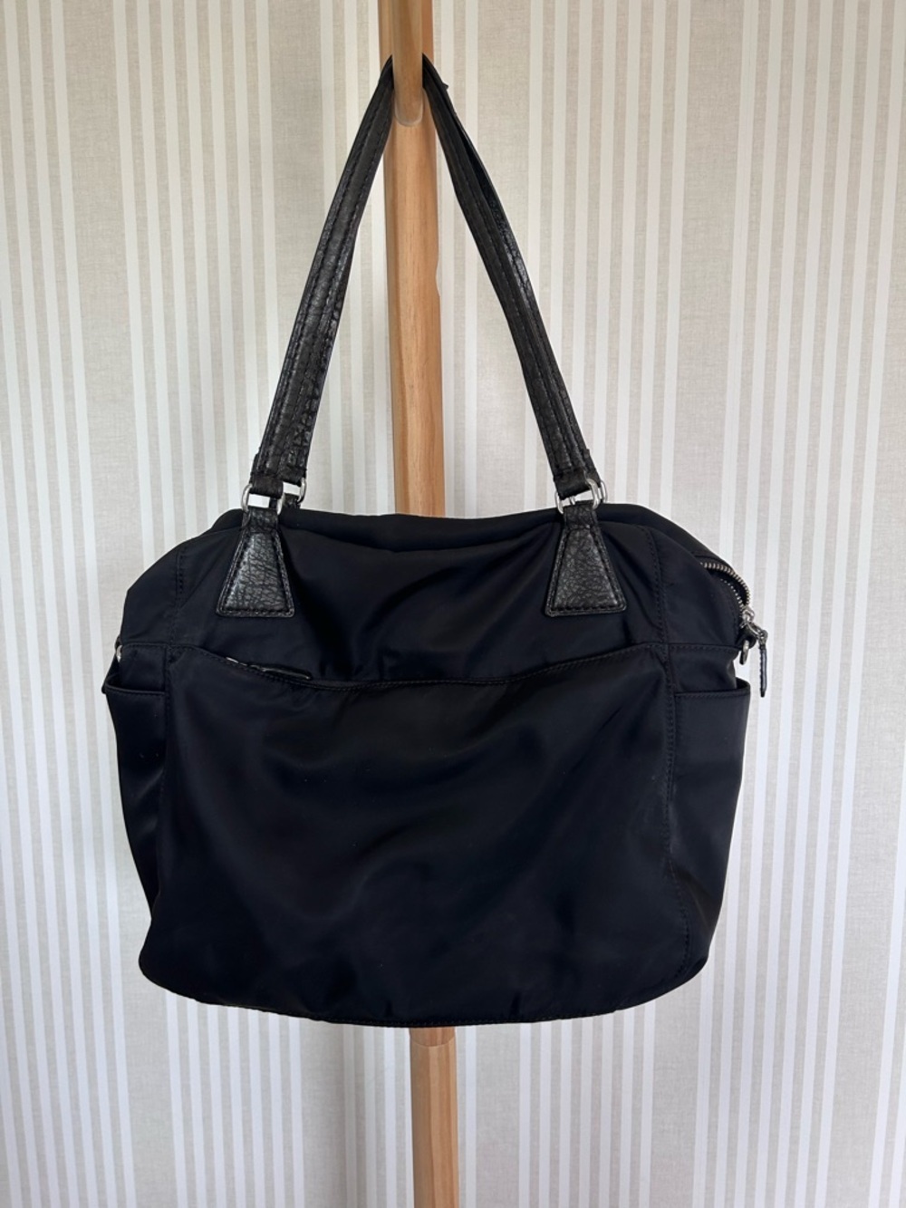 MZ Wallace Roxy Women's Black Nylon Tote Bag with Multiple Pockets - Picture 8 of 12